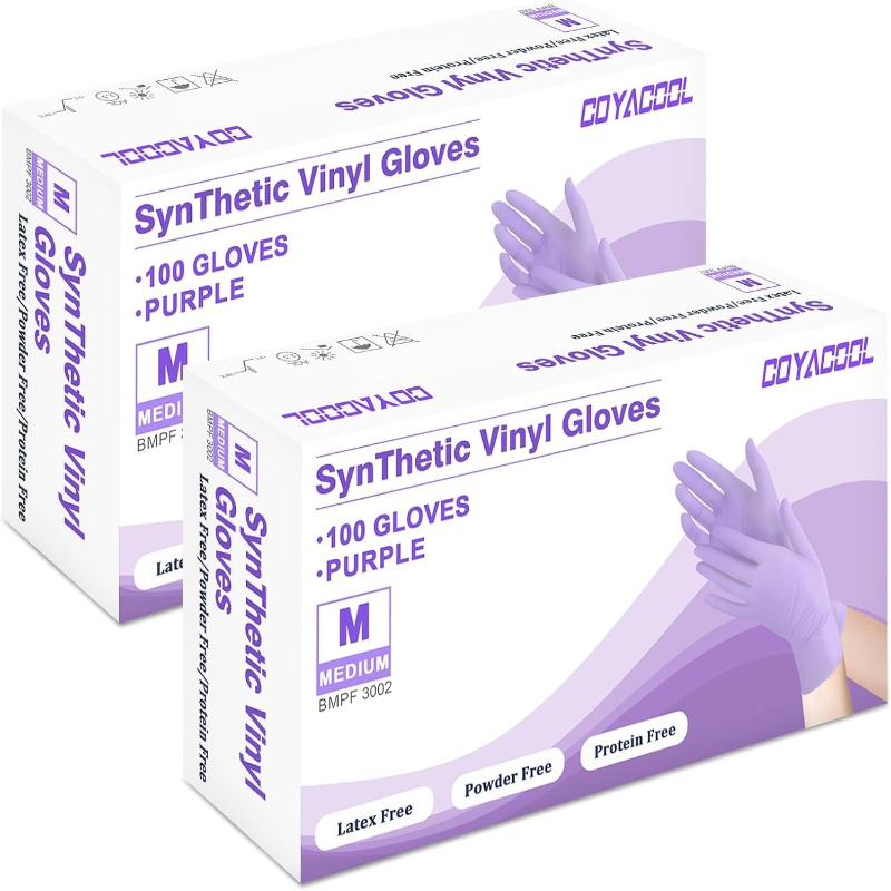 50/100pcs Purple Nitrile Glove - Exam Glove Nitrile ulasan dan harga