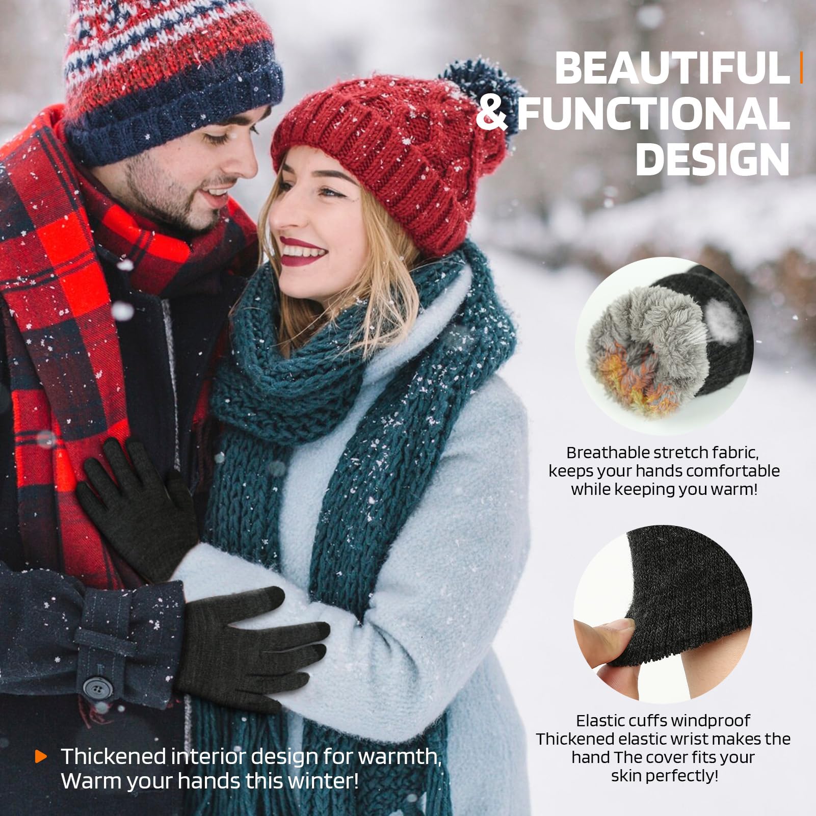 1-5Pairs Winter Outdoor Sports - Magic Touch Glove ulasan dan harga