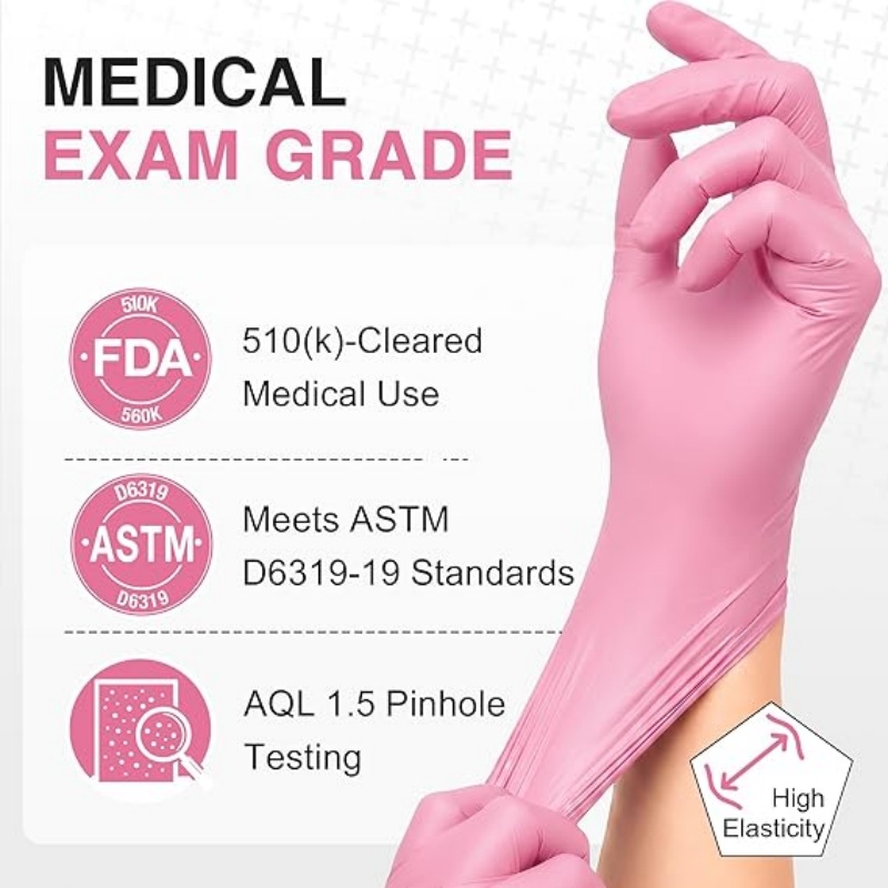 Pink Nitrile Disposable Gloves - Latex Disposable Glove ulasan dan harga