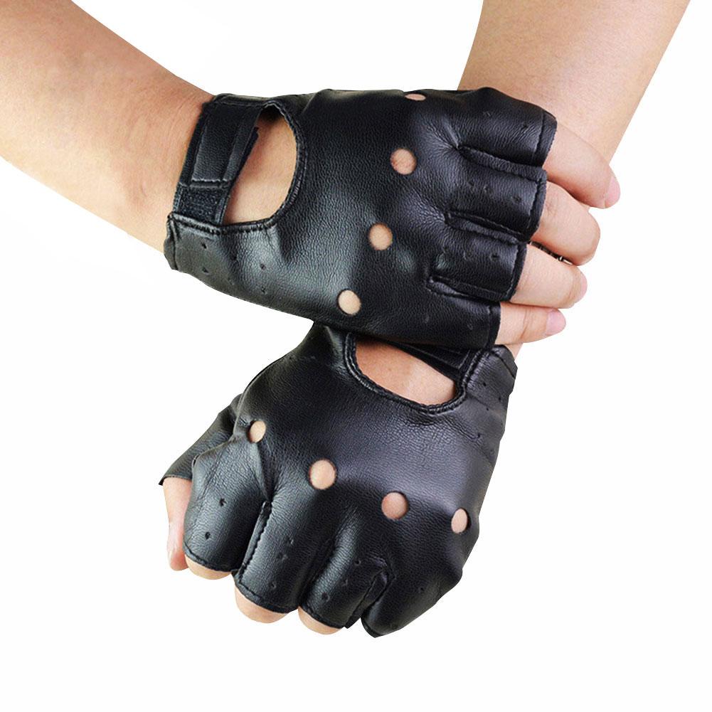 Punk Gloves Men Half Finger Pu - Workout Glove Gym ulasan dan harga