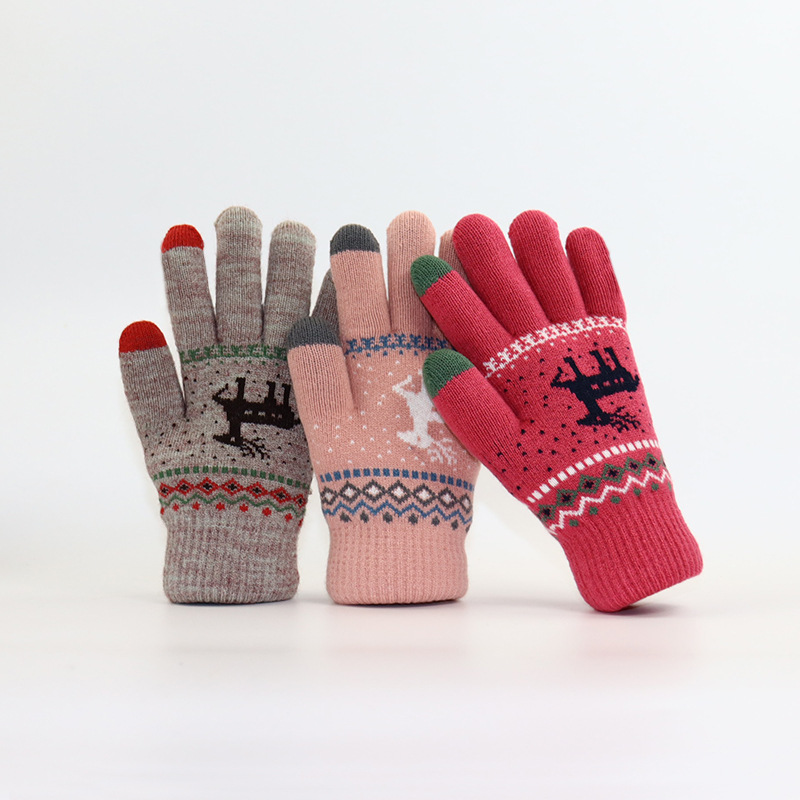 Autumn and Winter Thickened To - Wool Glove Lined ulasan dan harga