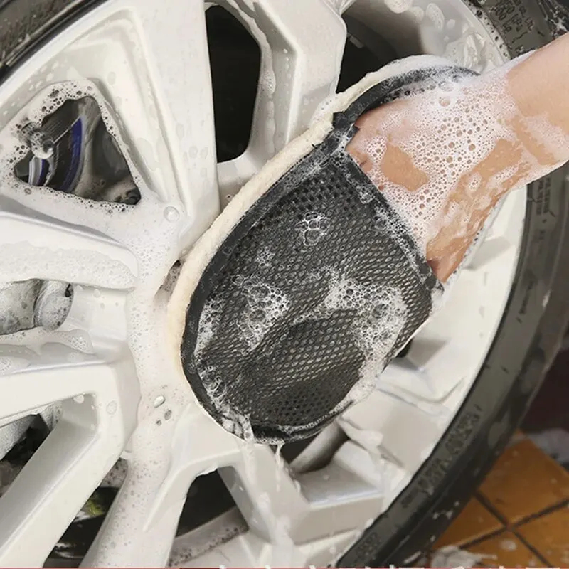 Car Wash Wool Gloves Thickened - Wool Glove Lined ulasan dan harga