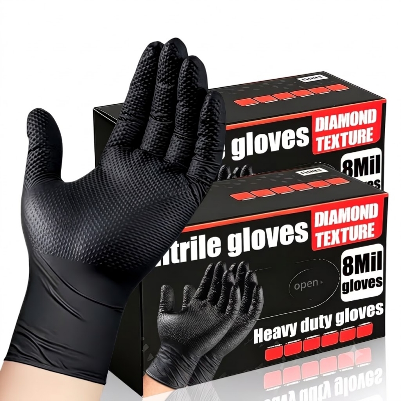 Heavy Duty Black Industrial Ni - Nitrile Mechanic Glove ulasan dan harga