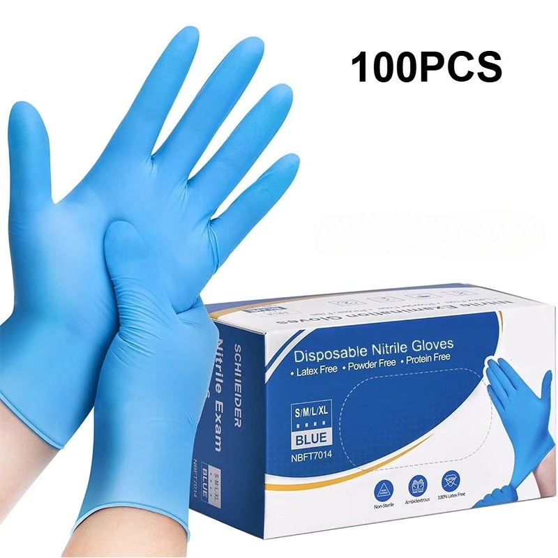 100PCS Blue Nitrile Disposable - Latex Disposable Glove ulasan dan harga