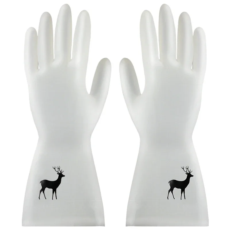 Waterproof Rubber Latex Dish W - Dish Glove Rubber ulasan dan harga