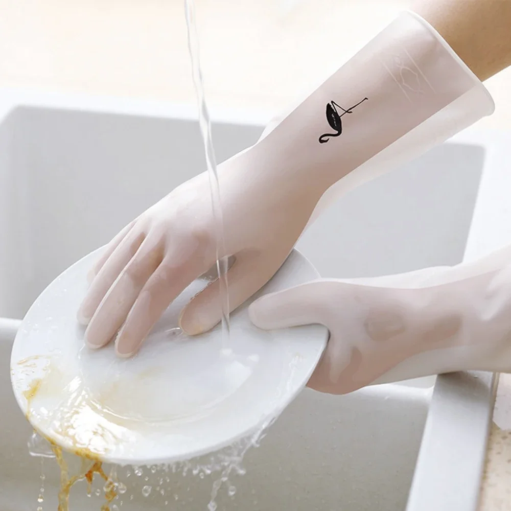 Waterproof Rubber Latex Dish W - Dish Glove Rubber ulasan dan harga