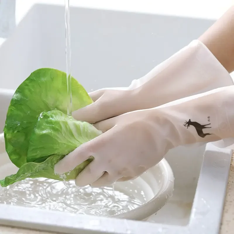 Waterproof Rubber Latex Dish W - Dish Glove Rubber ulasan dan harga