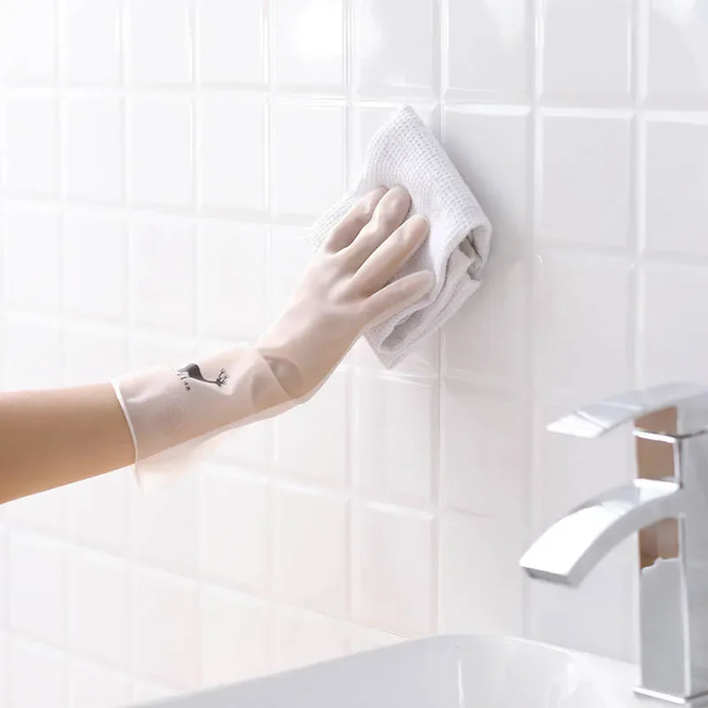 Waterproof Rubber Latex Dish W - Dish Glove Rubber ulasan dan harga