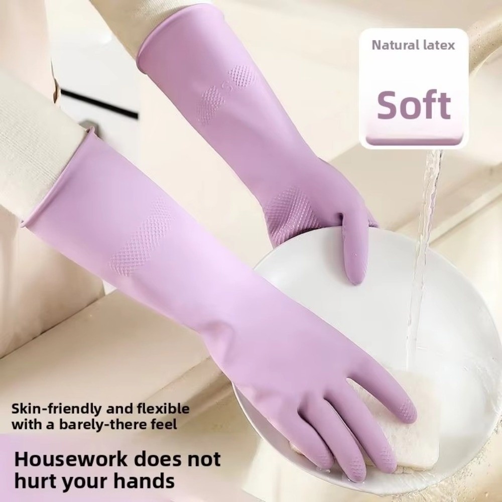 Latex Dish Washing Gloves with - Dish Glove Rubber ulasan dan harga