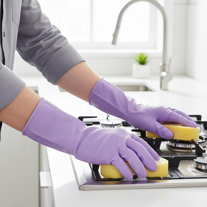 1Pair Latex Dish Washing Glove - Dish Glove Rubber ulasan dan harga