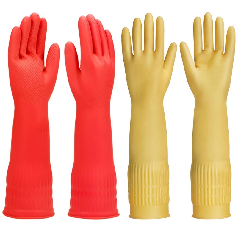 45CM Extra-Long Rubber Cleanin - Dish Glove Rubber ulasan dan harga