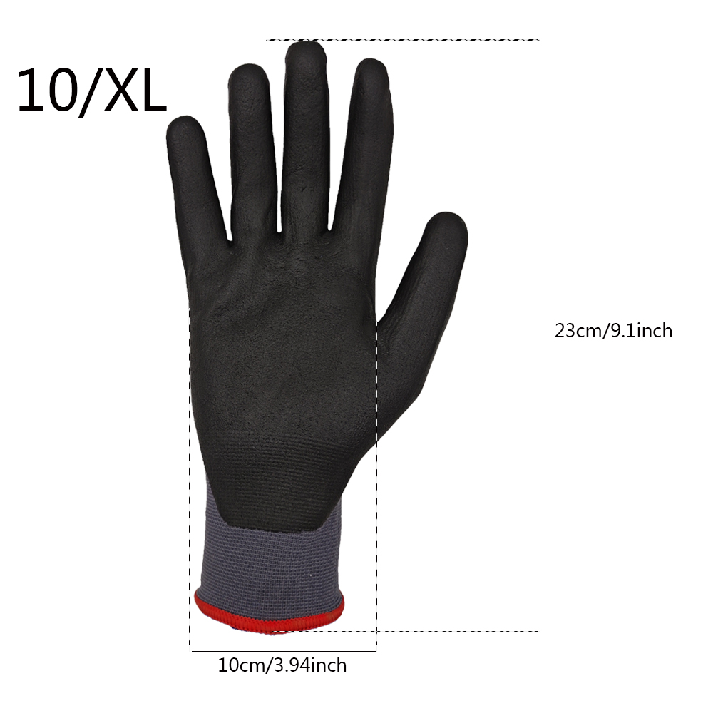 SAFETREE 10Pairs CE  Nylon Saf - Nitrile Mechanic Glove ulasan dan harga