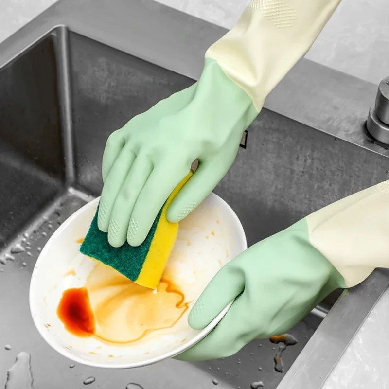 Thickened Kitchen Gloves, Dish - Dish Glove Rubber ulasan dan harga