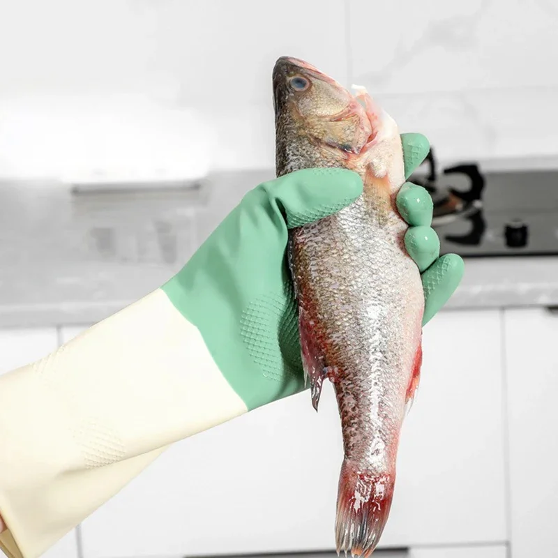 Thickened Kitchen Gloves, Dish - Dish Glove Rubber ulasan dan harga
