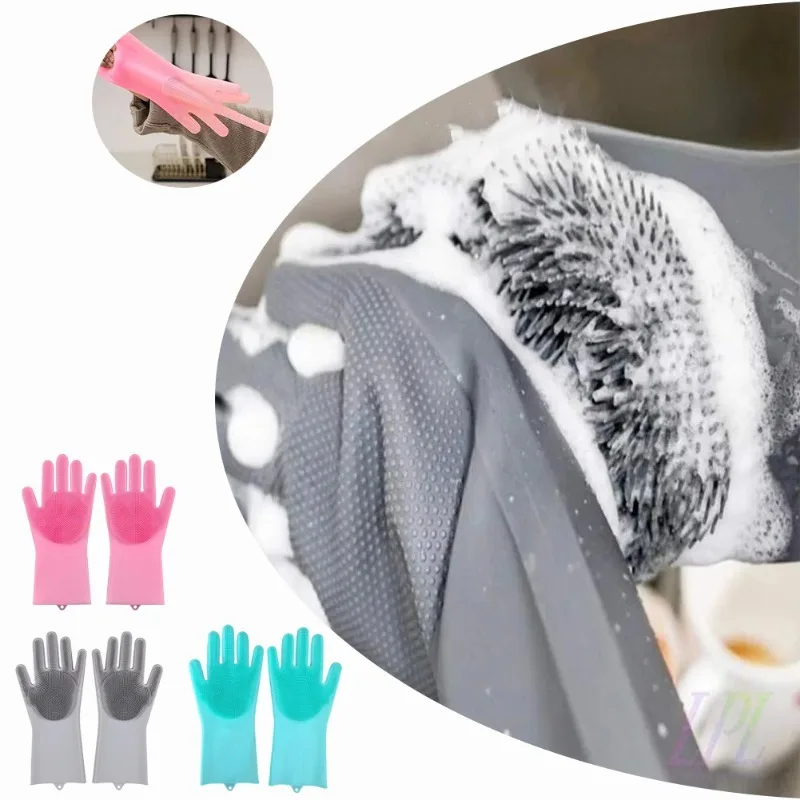 1pc Silicone Dishwashing Glove - Dish Glove Rubber ulasan dan harga