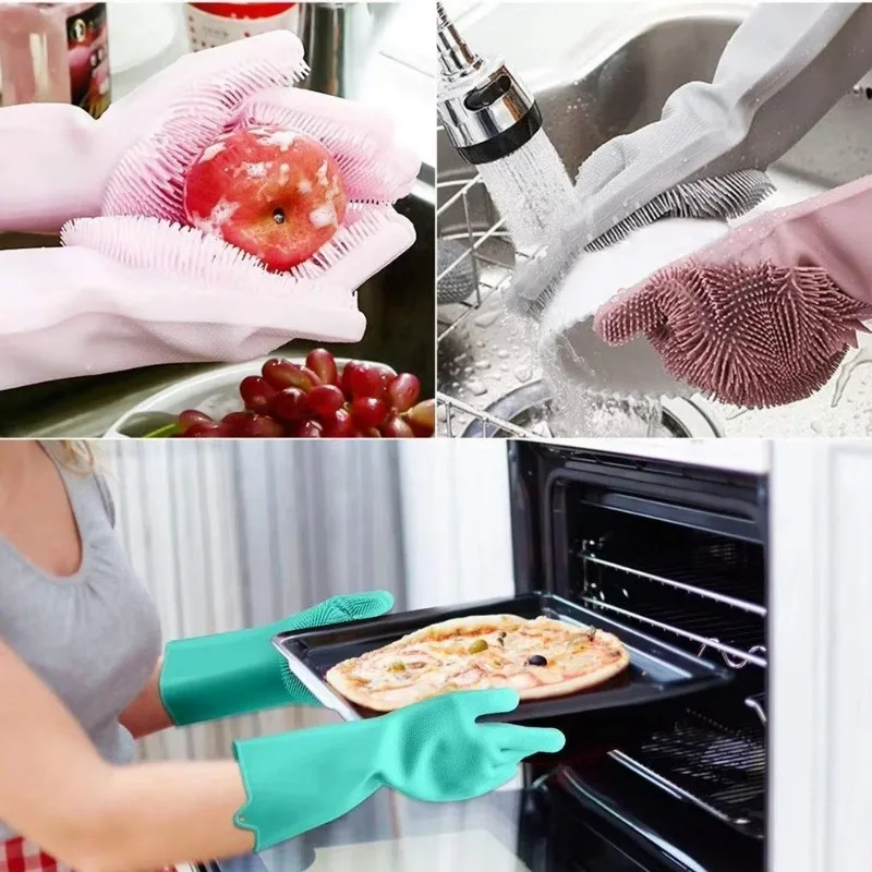 1pc Silicone Dishwashing Glove - Dish Glove Rubber ulasan dan harga