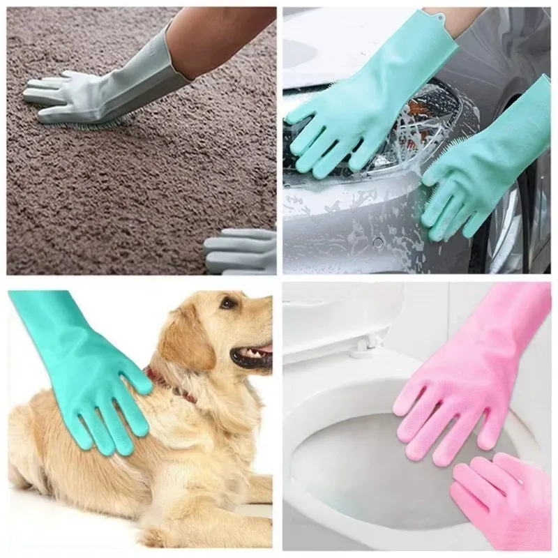 1pc Silicone Dishwashing Glove - Dish Glove Rubber ulasan dan harga