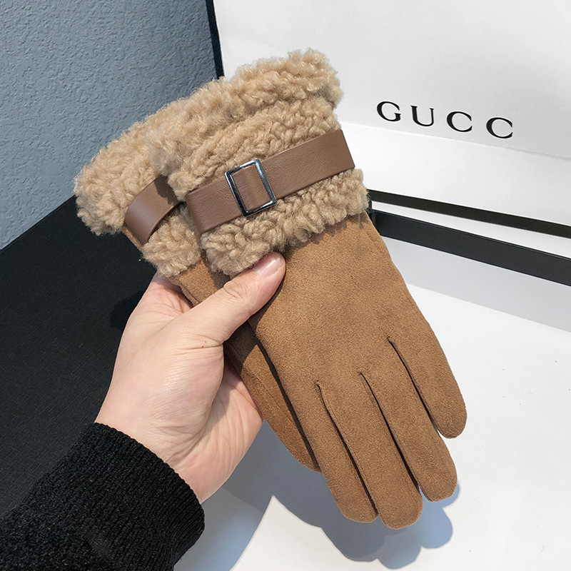 Women's Winter Gloves Thickene - Wool Glove Lined ulasan dan harga