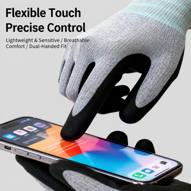 15 Needle Polyester Nitrile Co - Nitrile Mechanic Glove ulasan dan harga