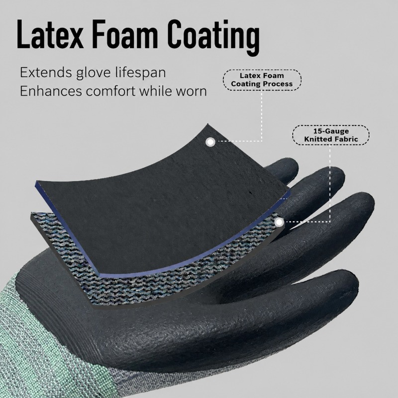 15 Needle Polyester Nitrile Co - Nitrile Mechanic Glove ulasan dan harga