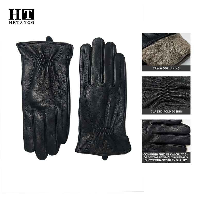  Winter Men's Black Buckskin  - Wool Glove Lined ulasan dan harga