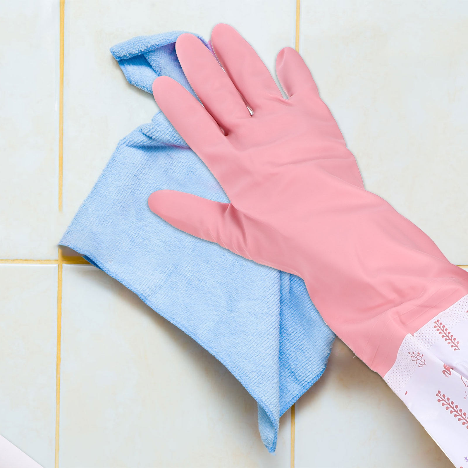 2 Pair Gloves Cleaning Waterpr - Dish Glove Rubber ulasan dan harga
